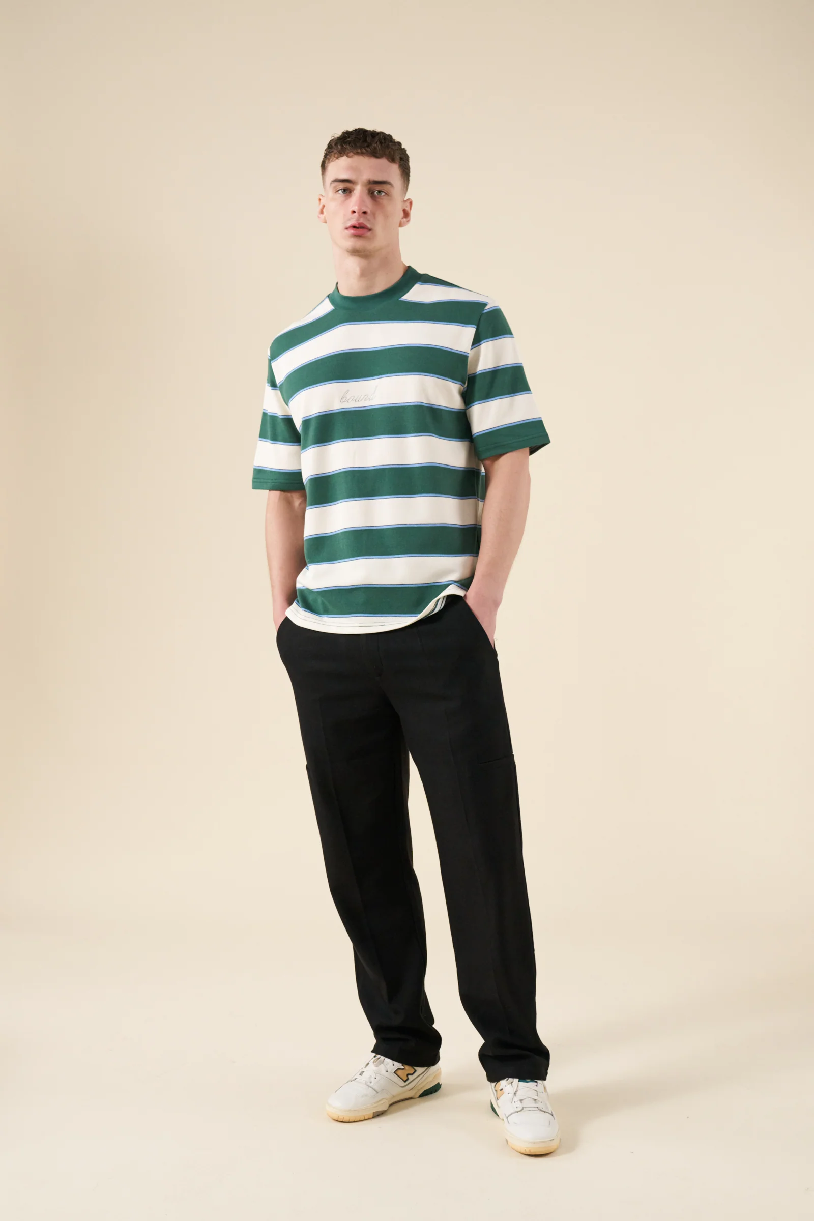 TAPERED CASUAL TROUSER - BLACK - Image 3