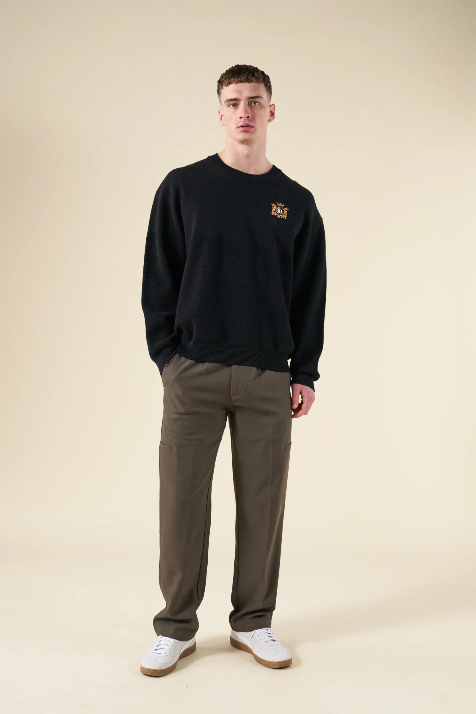 TAPERED CASUAL TROUSER - BROWN - Image 3