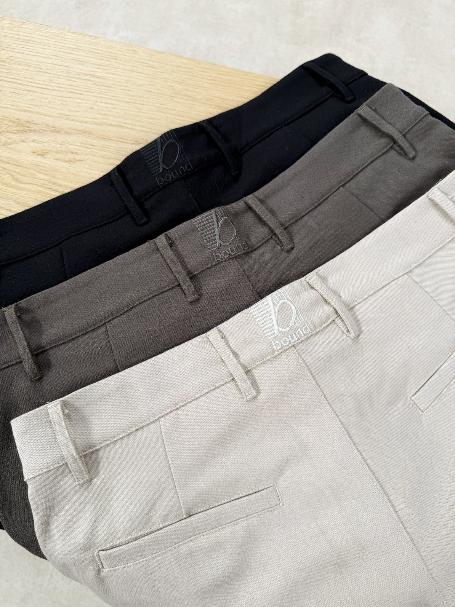 TAPERED CASUAL TROUSER - BLACK - Image 9