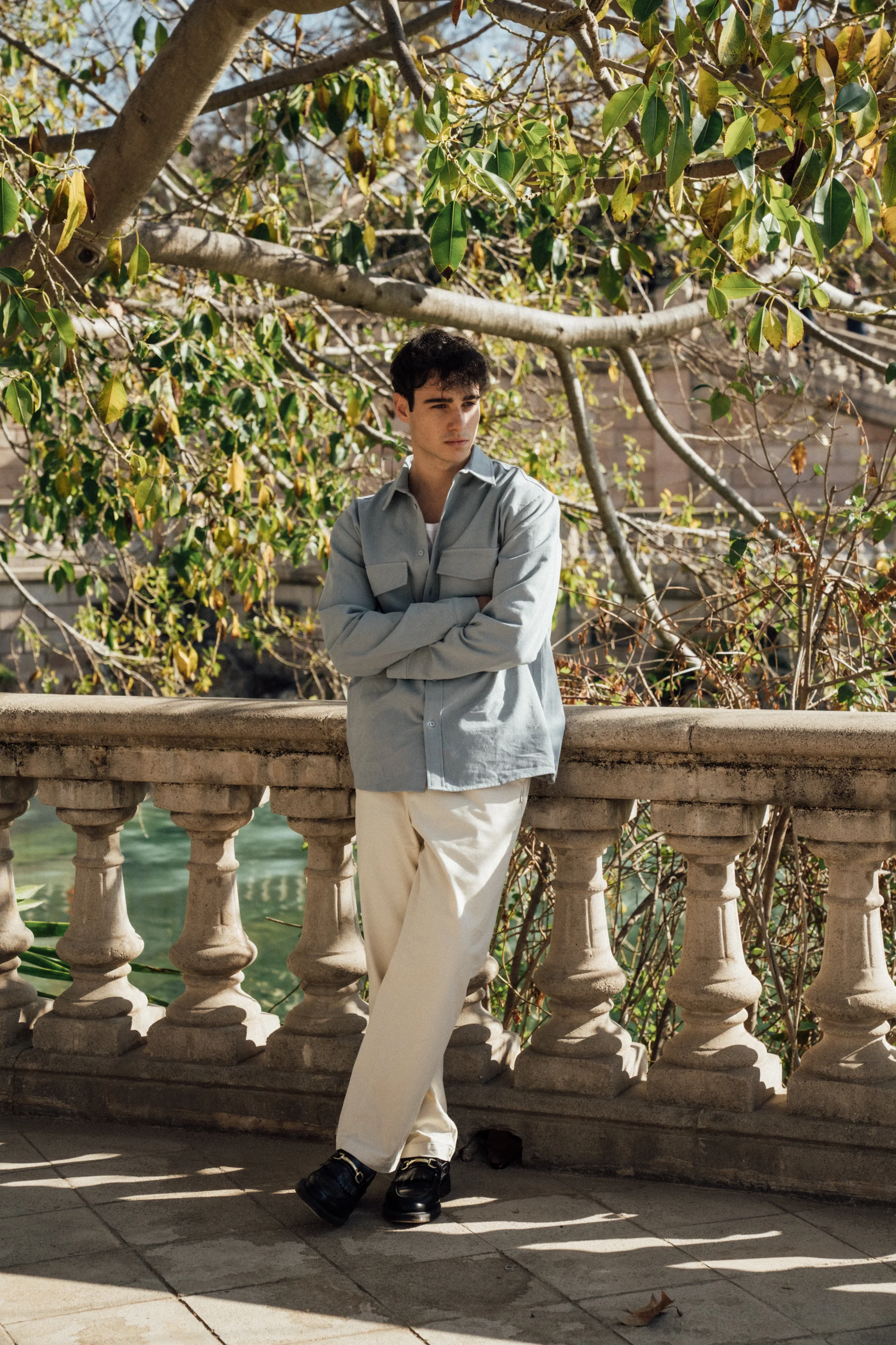 WILLIAM STAPLE COTTON TROUSER - ECRU - Image 8