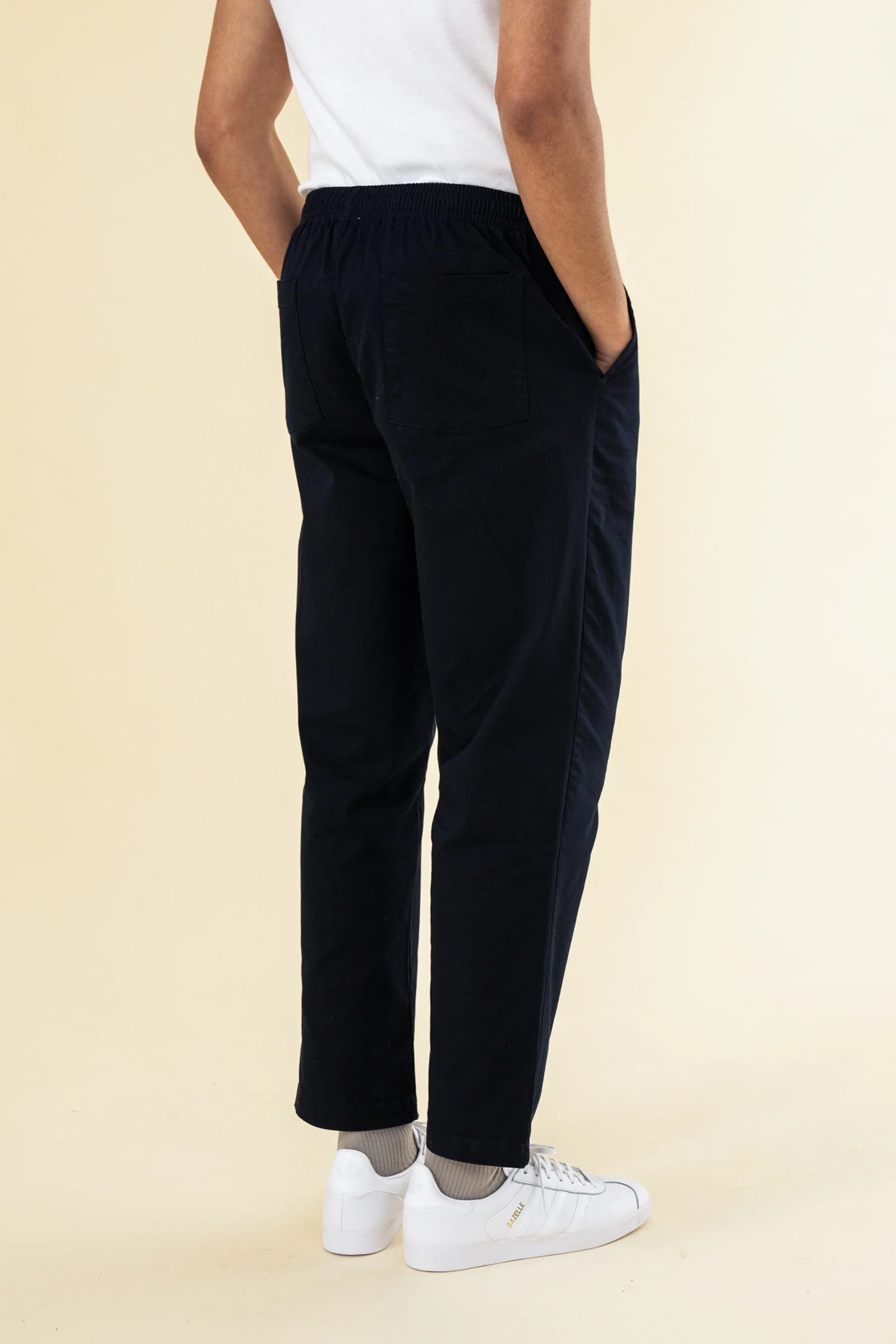WILLIAM STAPLE COTTON TROUSER - NAVY - Image 3