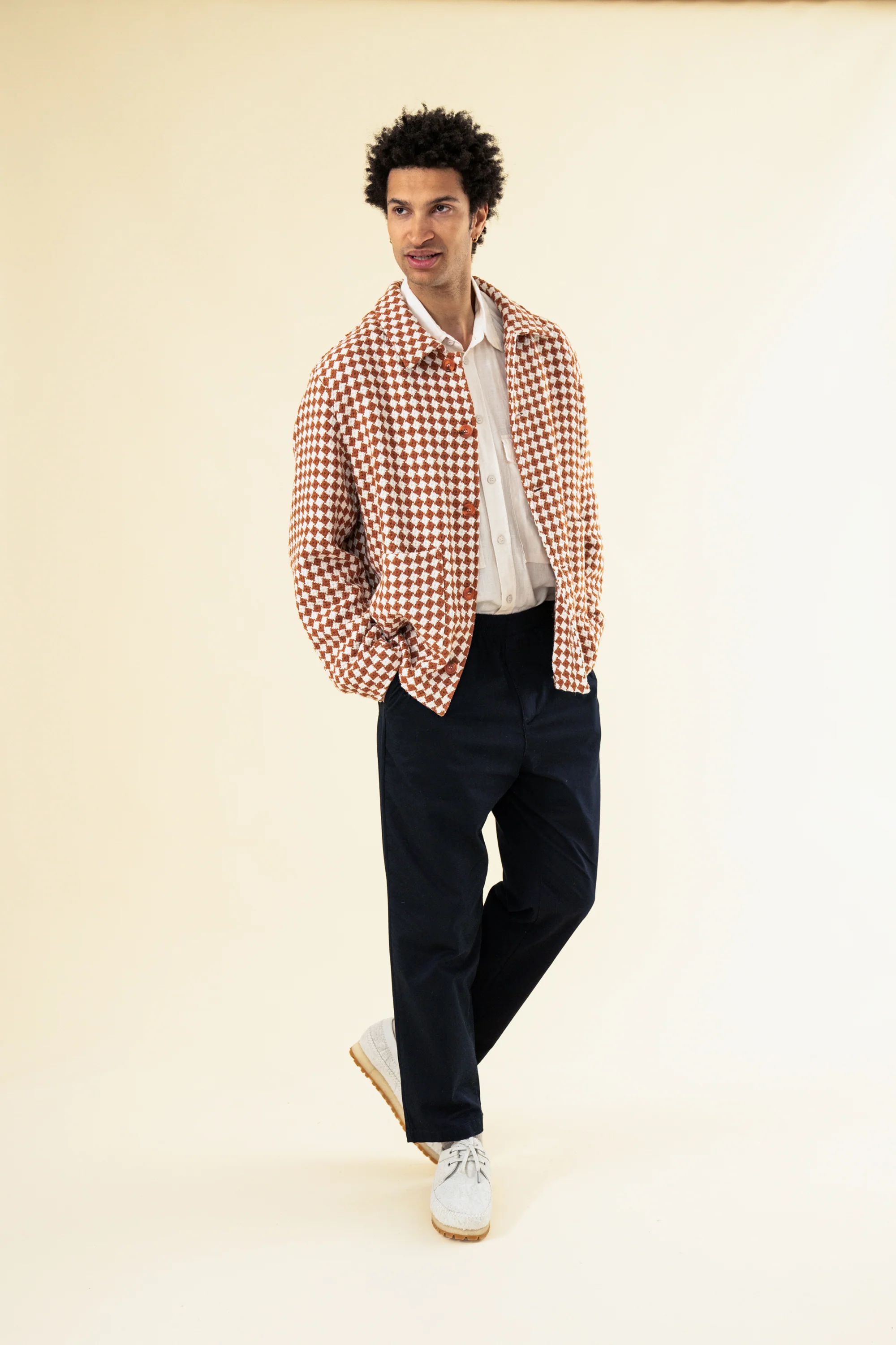 WILLIAM STAPLE COTTON TROUSER - NAVY - Image 5