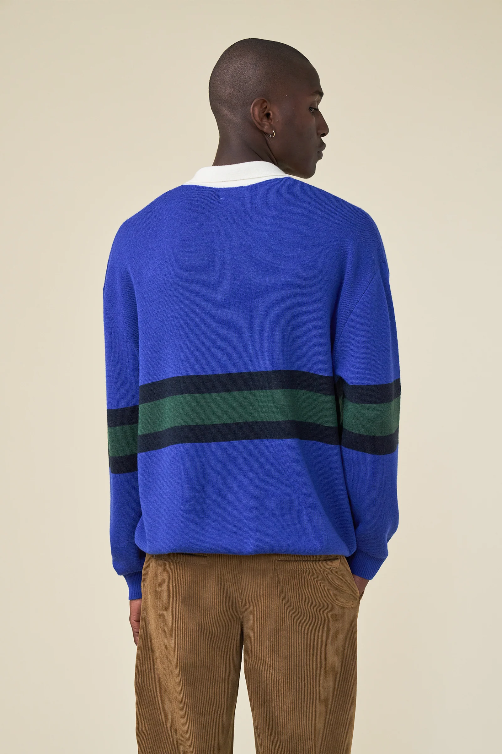 WOOL RETRO RUGBY POLO - ROYAL - Image 5