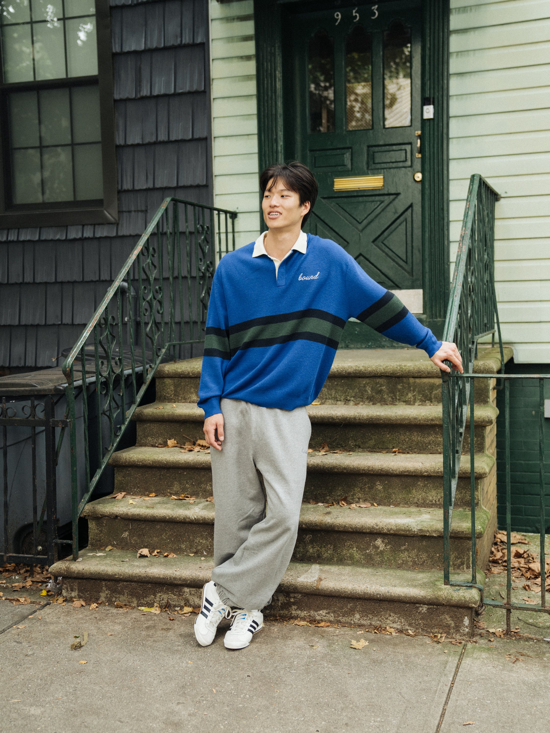 WOOL RETRO RUGBY POLO - ROYAL - Image 7