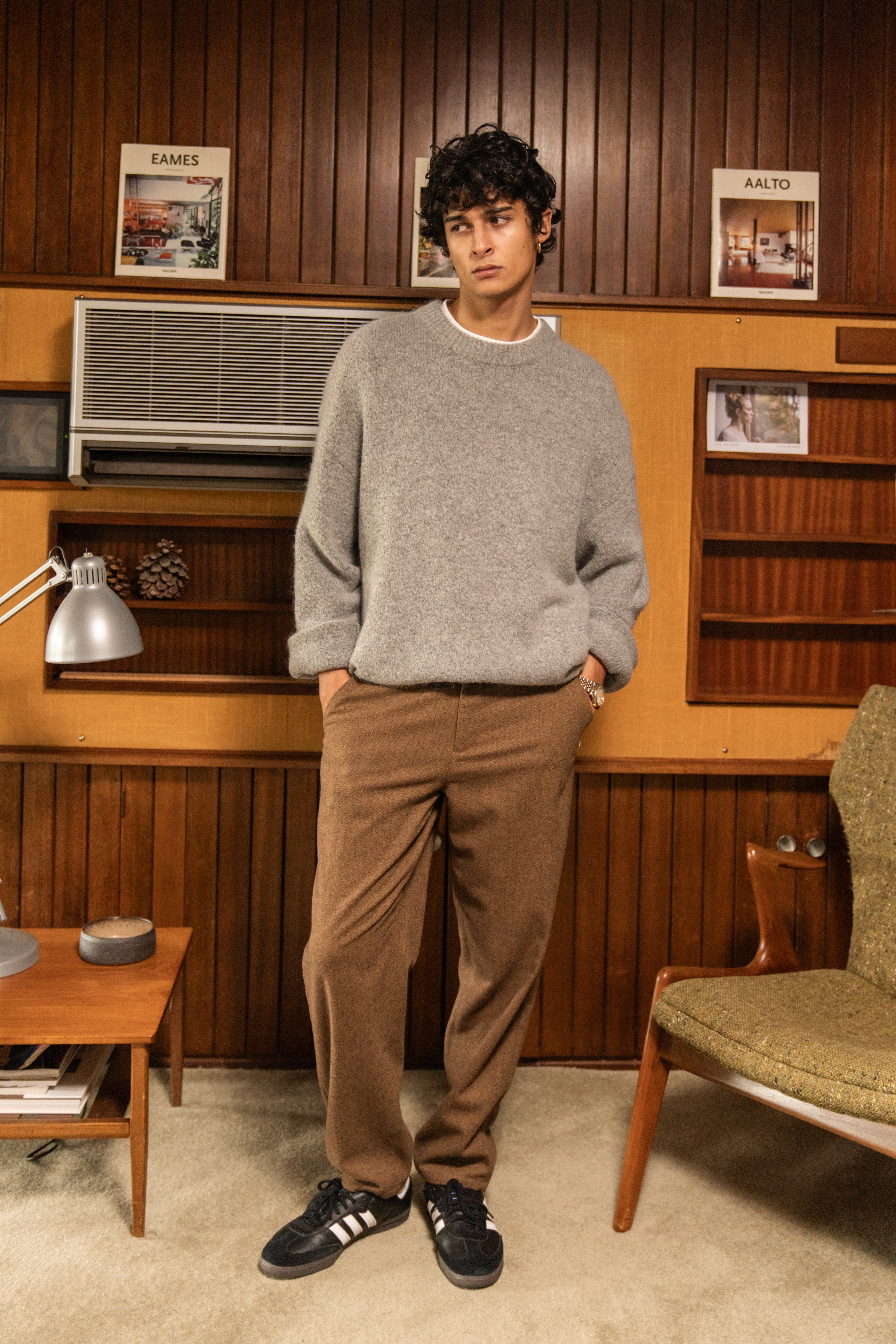WOOL TEXTURED CROPPED TROUSER - Image 7