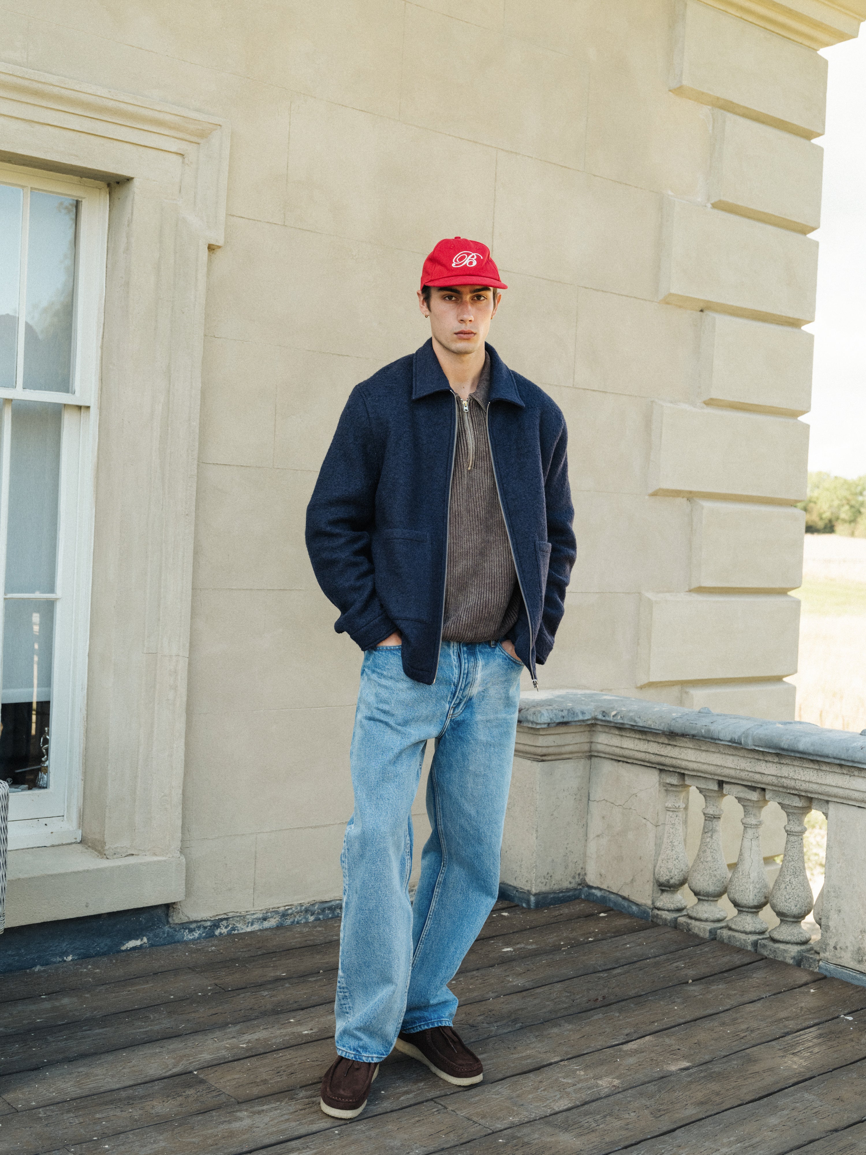 WOOL ZIP OVERSHIRT - NAVY - Image 2